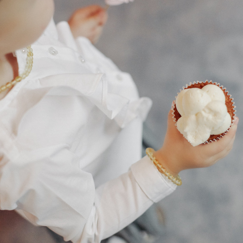 Girl Amber Silver Bracelet - Lemon