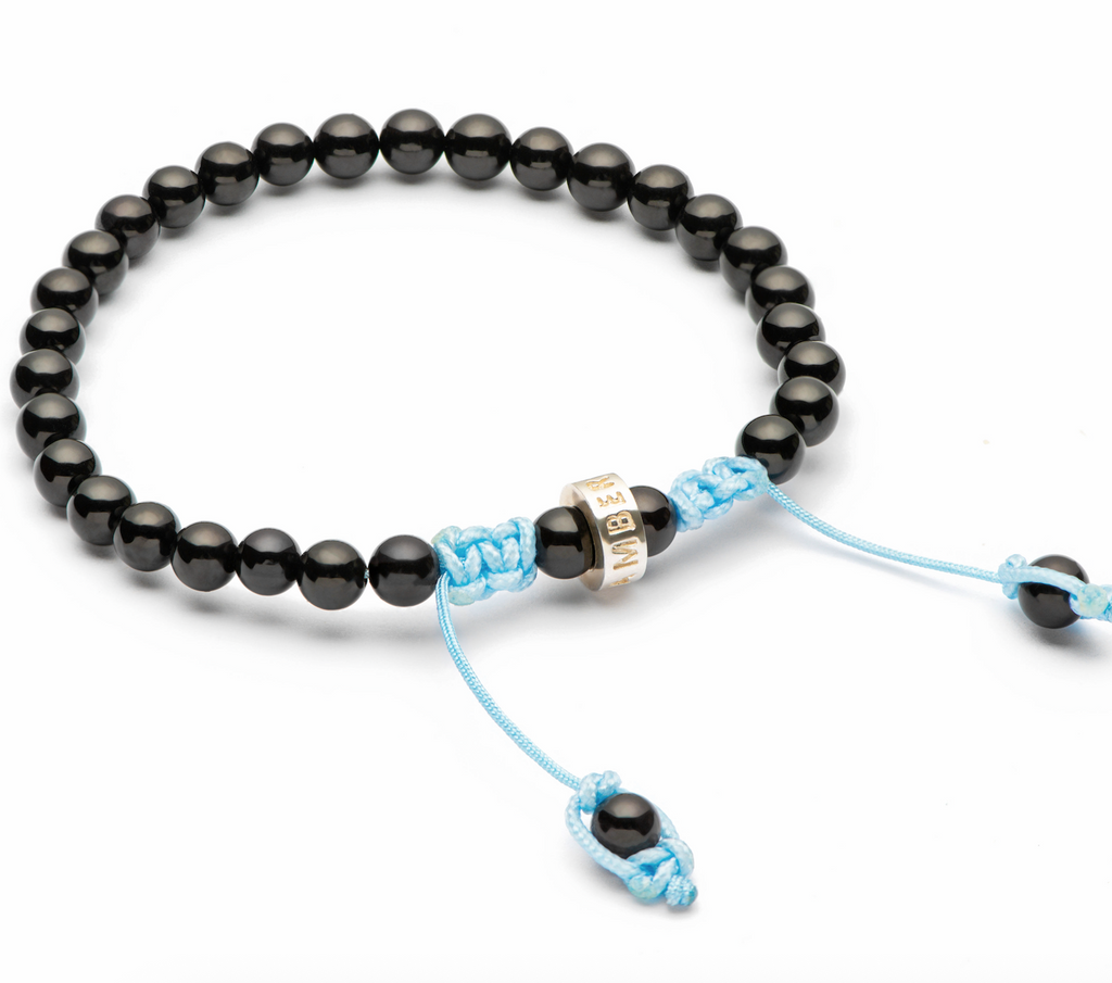 Boy Amber Silver Bracelet - Black